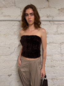 Faux fur top