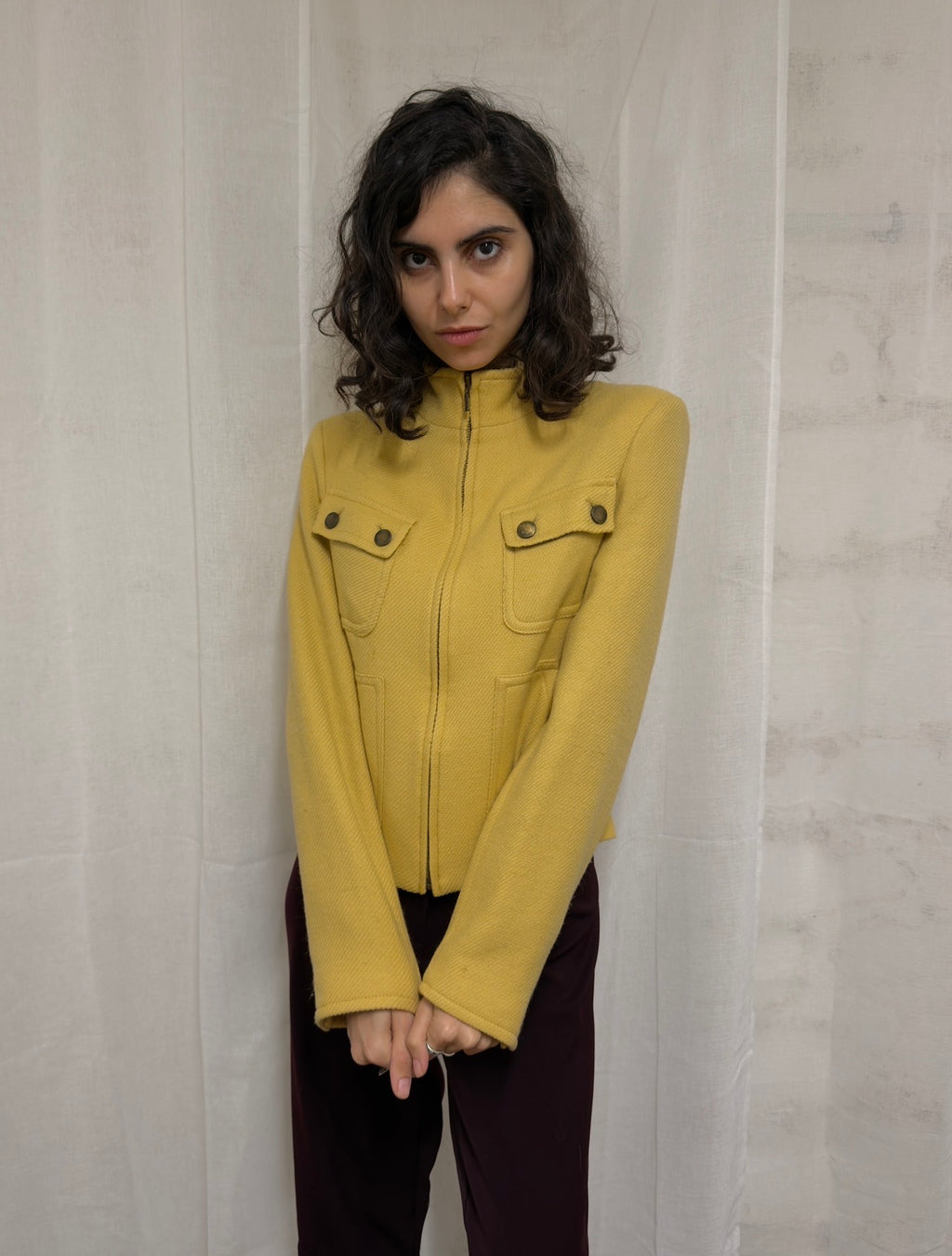 Butter Yellow Wool Jacket
