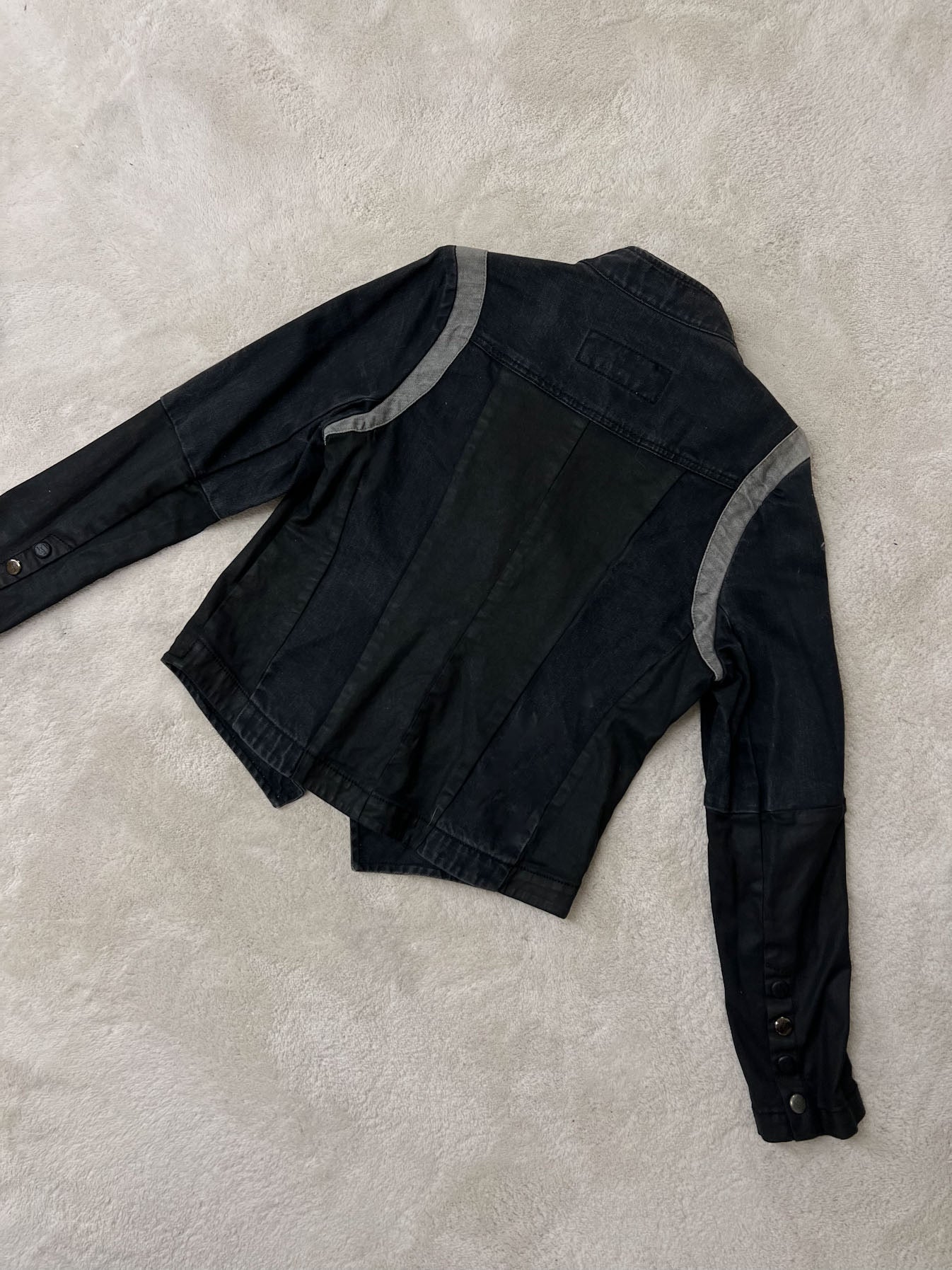 Asymmetric denim jacket