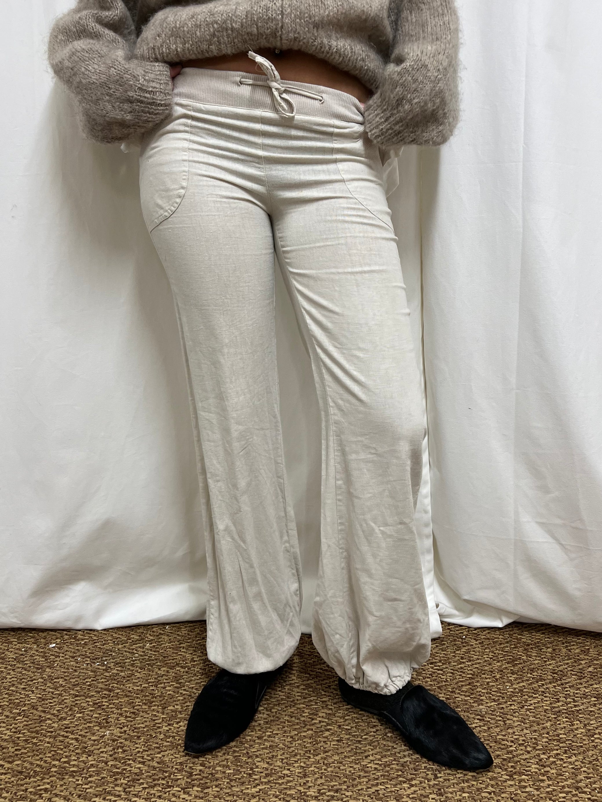 Linen balloon trousers