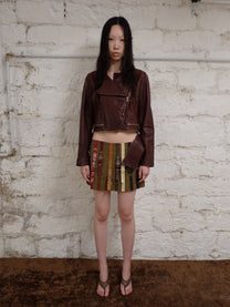 Multi belted mini skirt