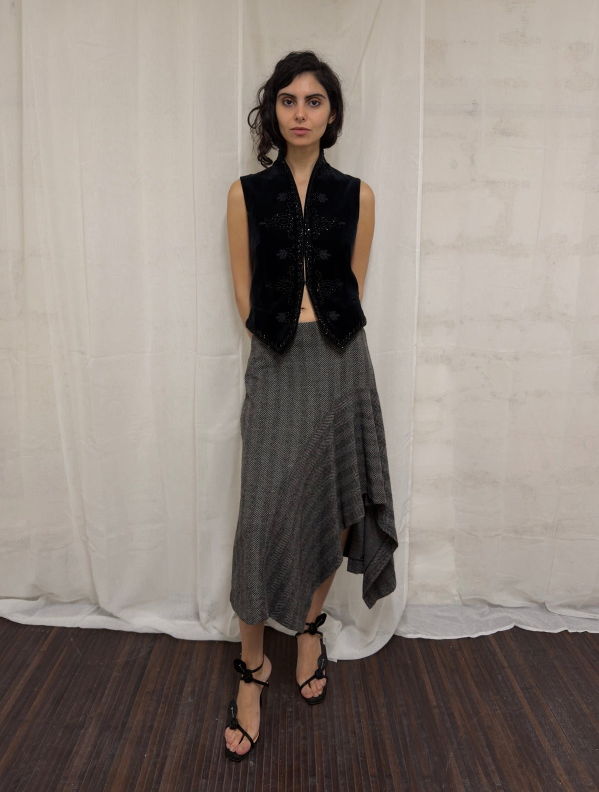Herringbone skirt
