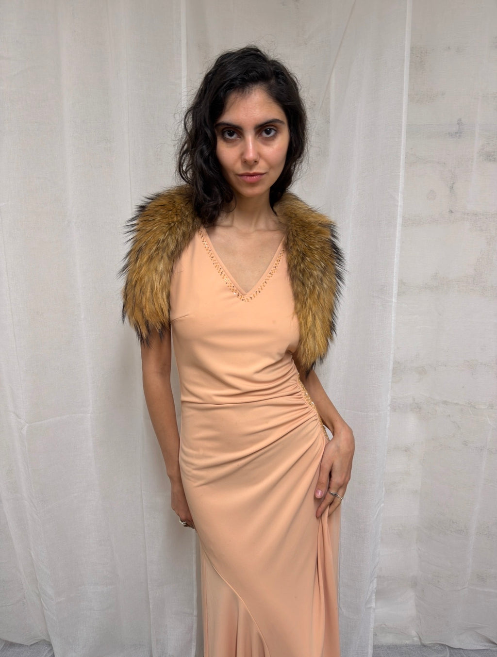 Beaded jersey dress