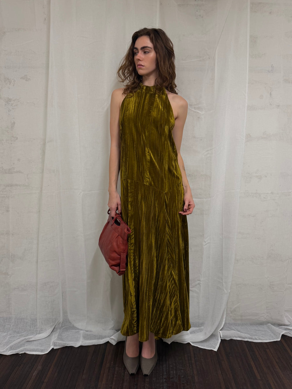 Velvet maxi dress