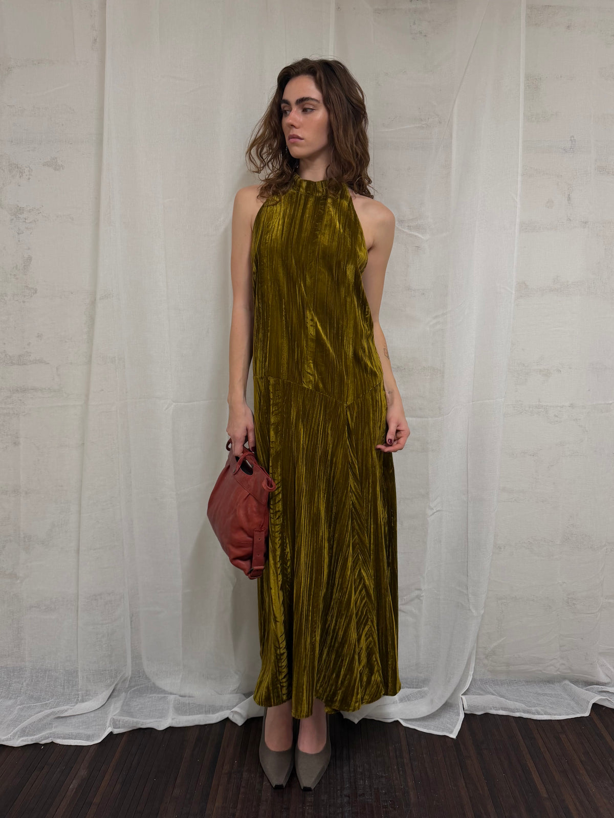 Velvet maxi dress