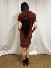 Suede mini dress