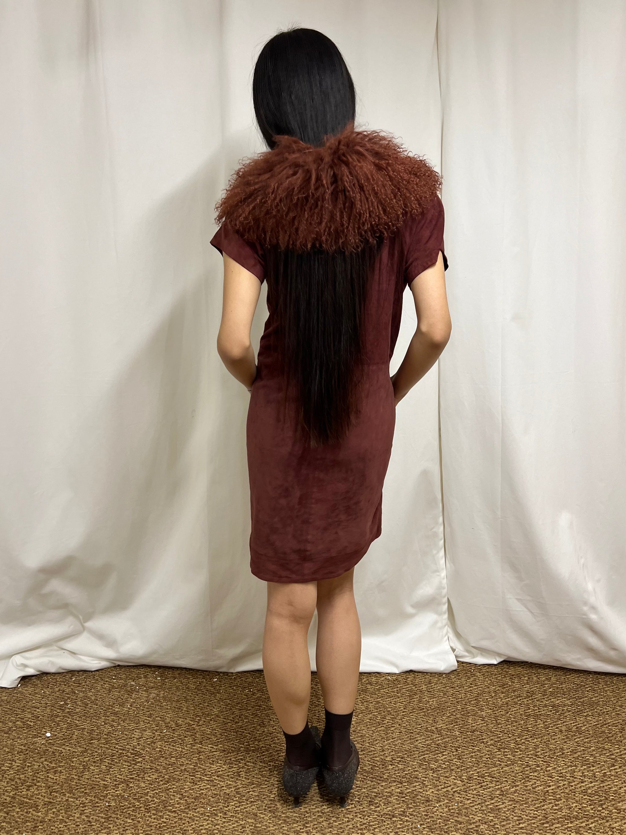 Suede mini dress