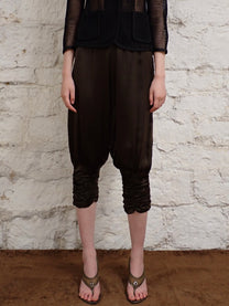 Baloon satin capri pants