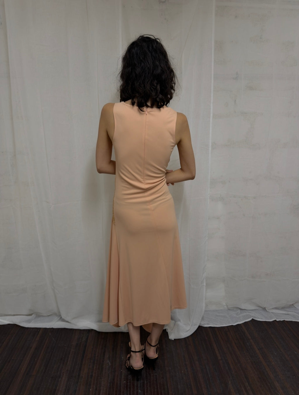 Beaded jersey dress