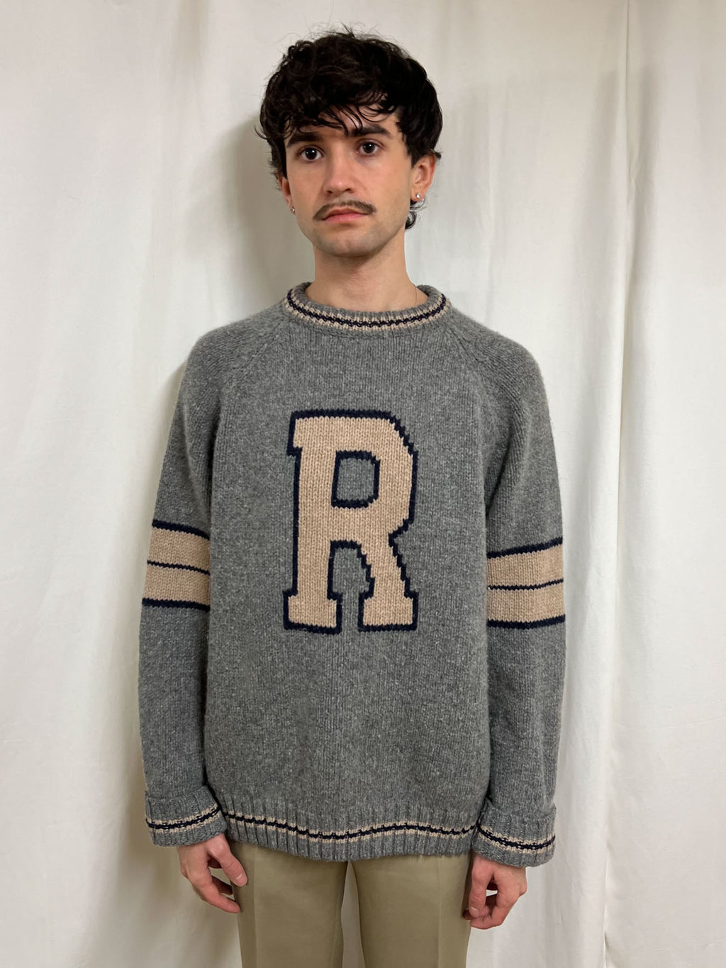 Wool varsity jumper