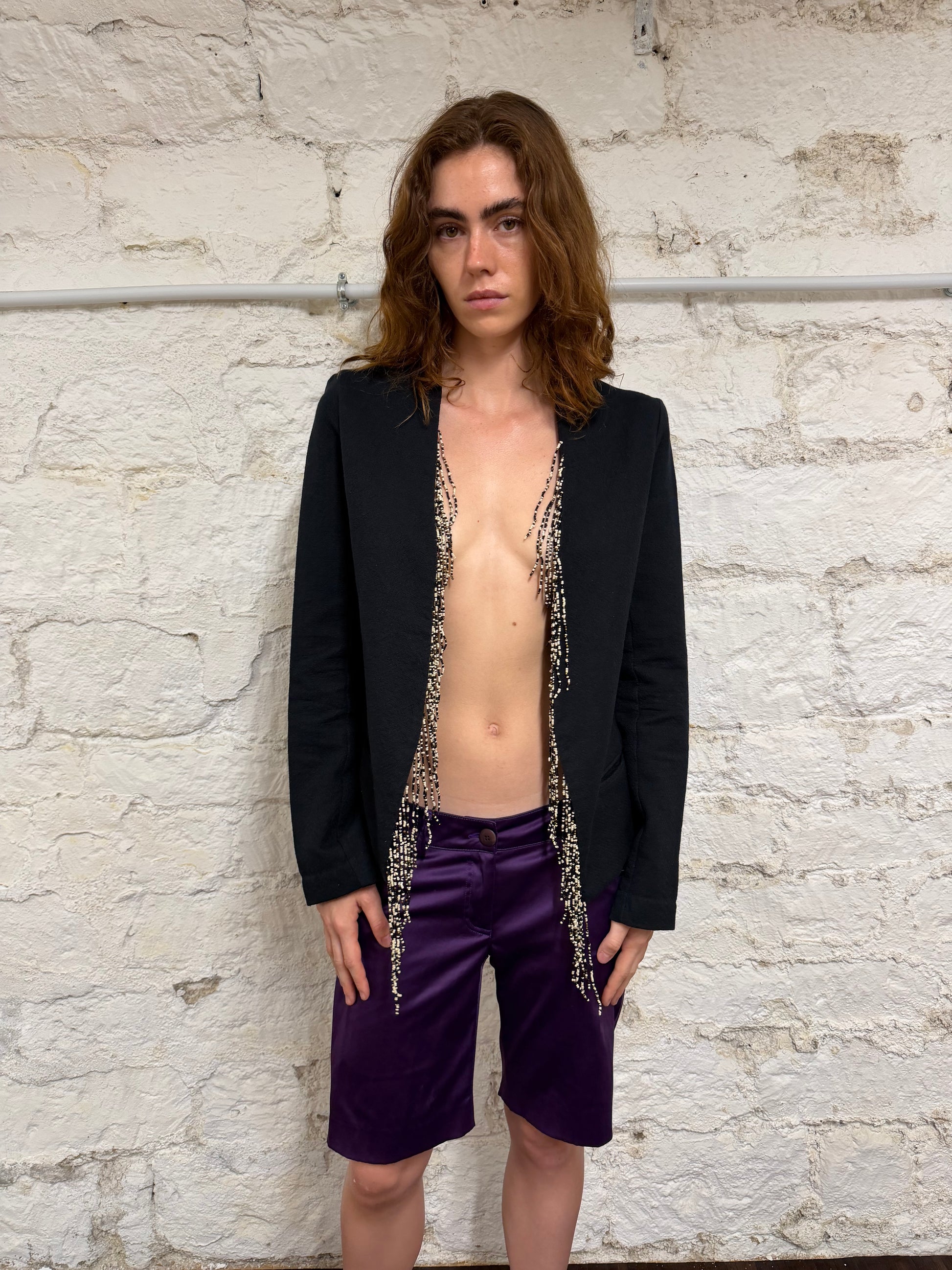 Beading cascade jacket
