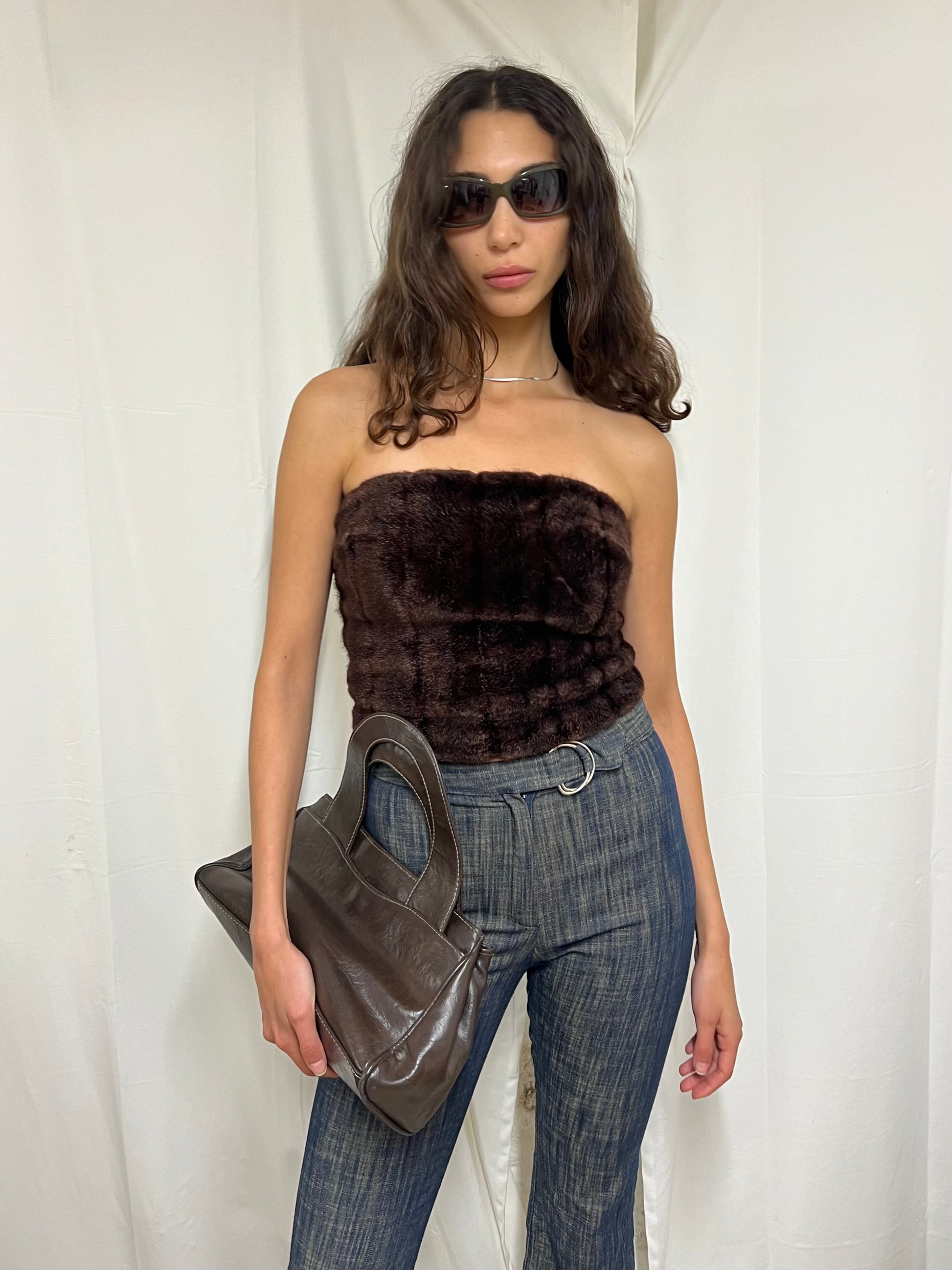 Faux fur top