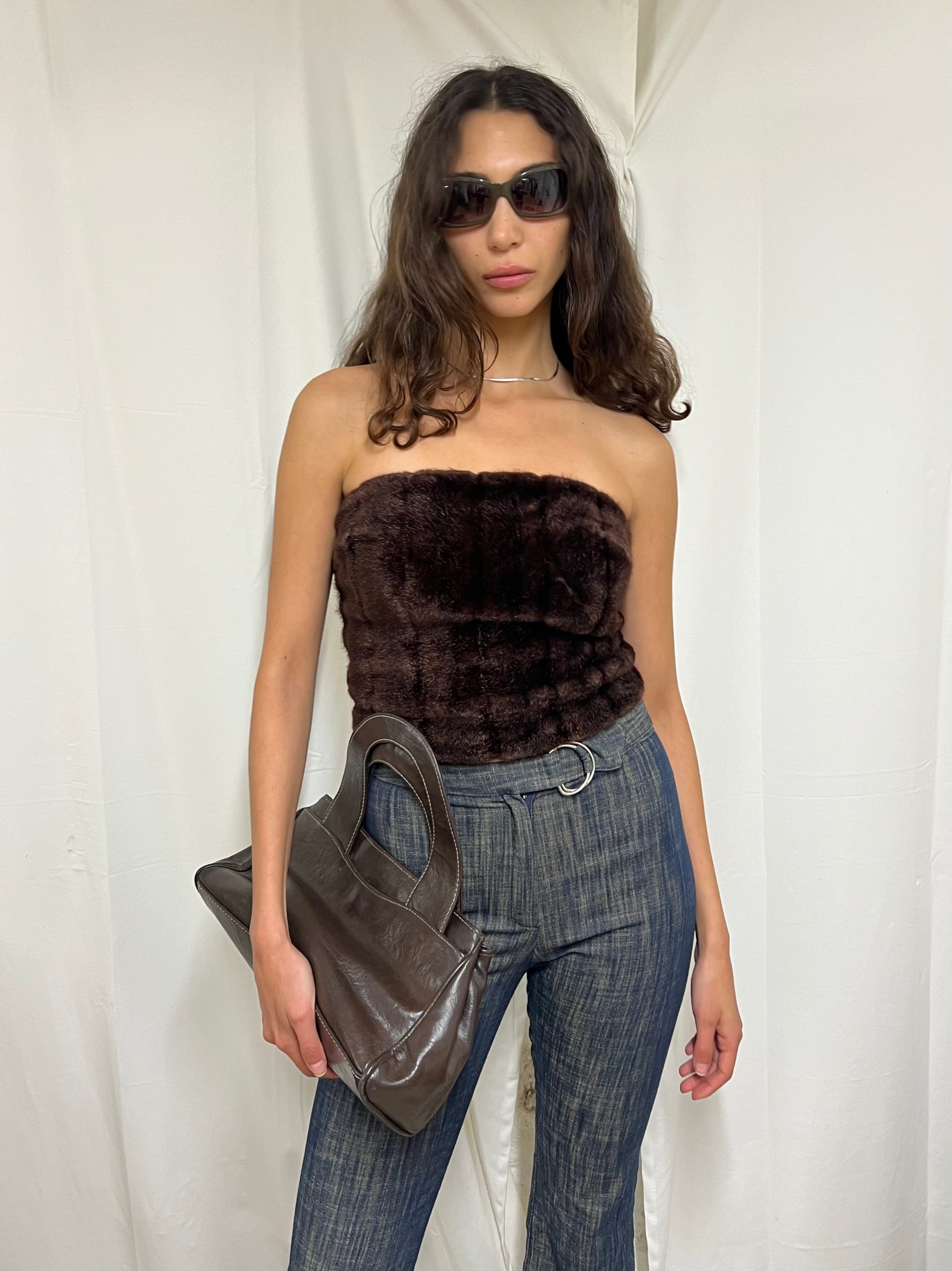 Faux fur top