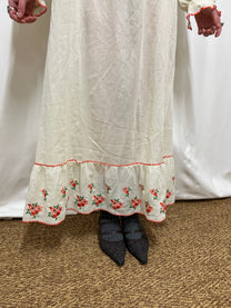 Embroidered slip dress