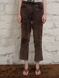 Suede pants