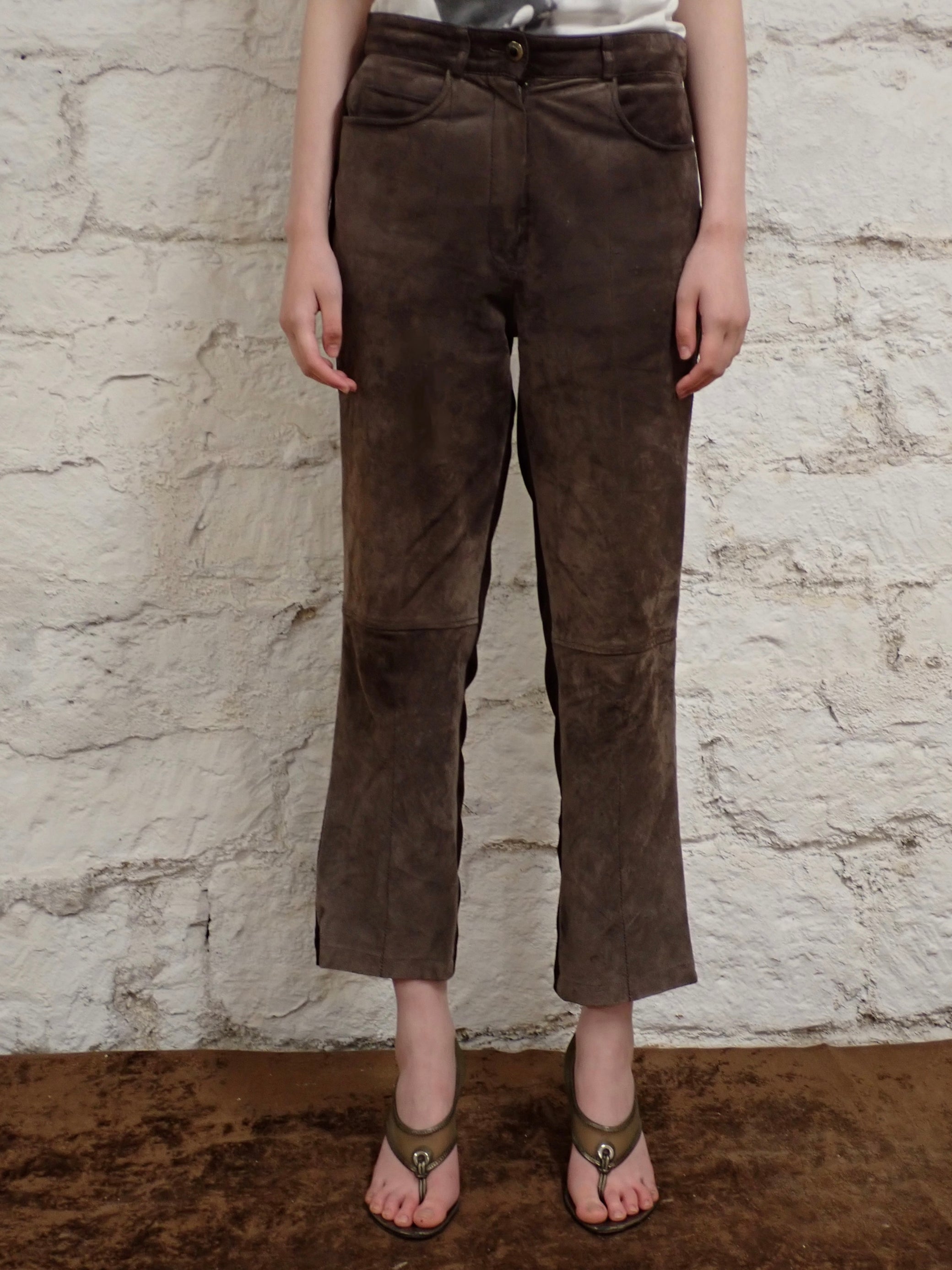 Suede pants