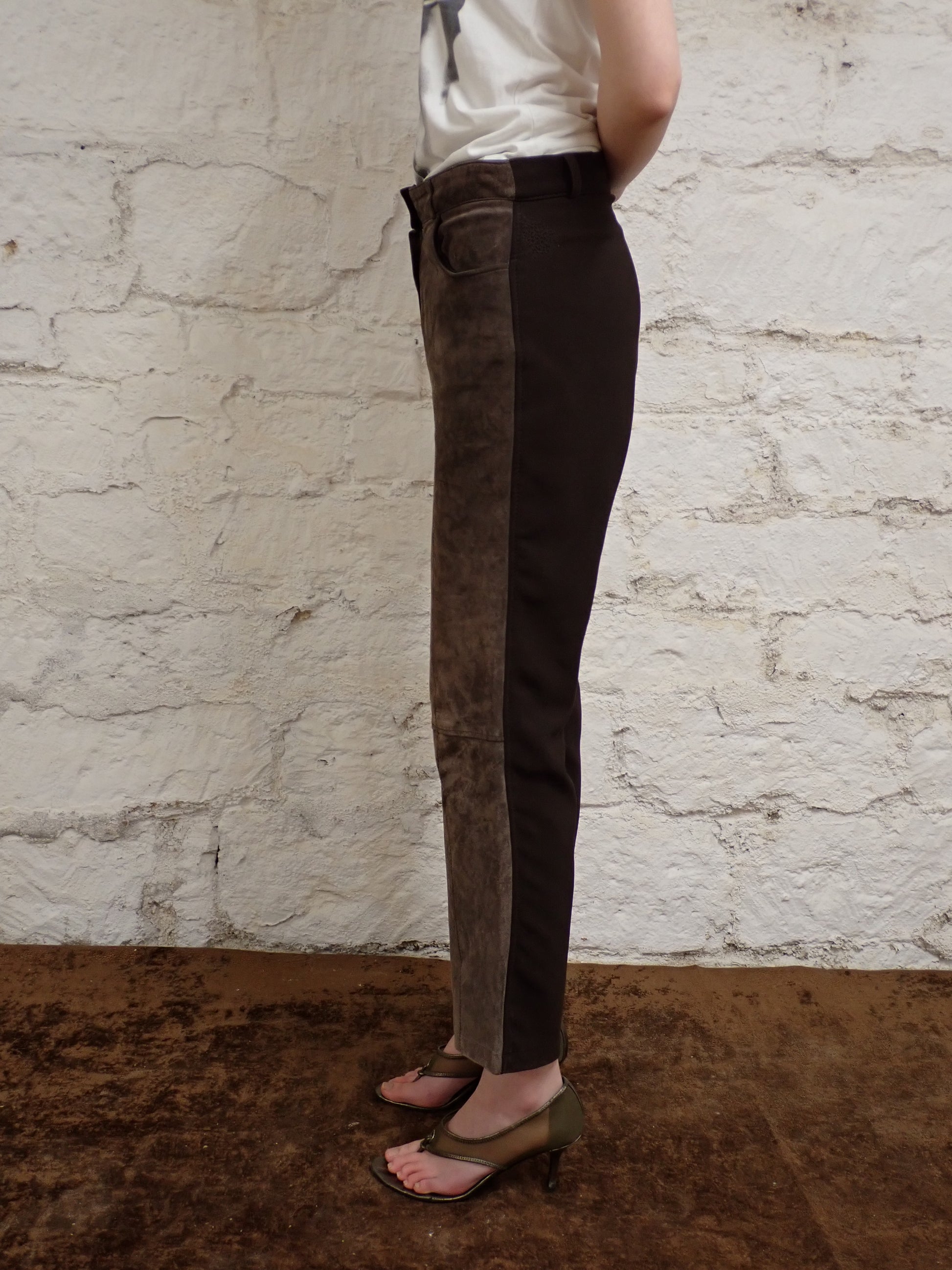 Suede pants