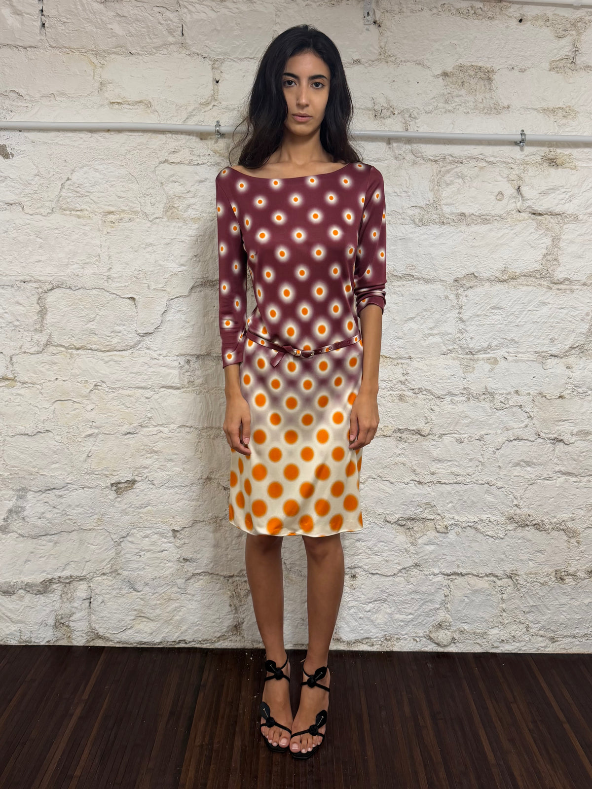 Prada Polka Dot Jersey Dress