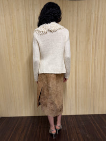 Suede skirt
