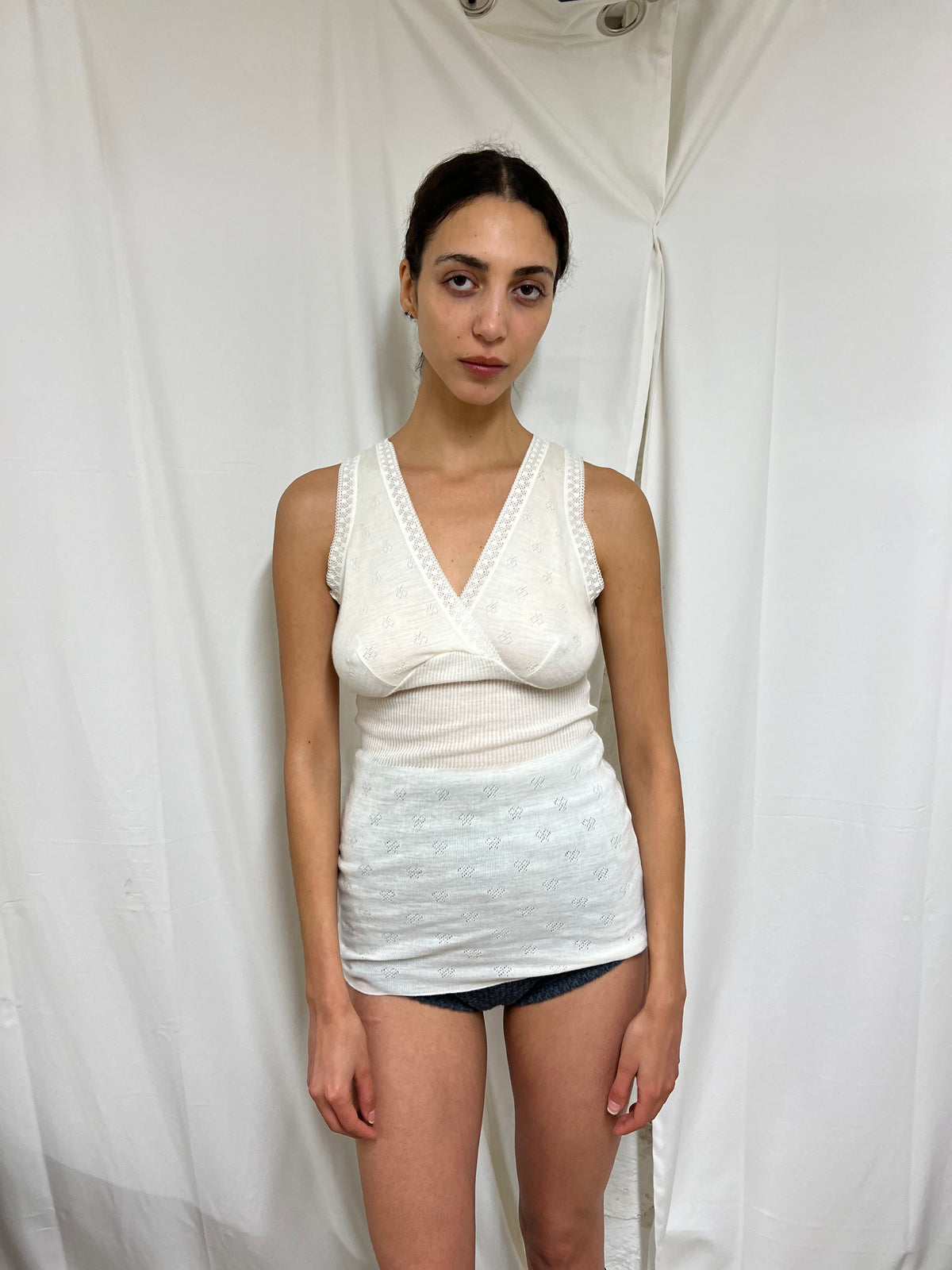 Eyelet knit top