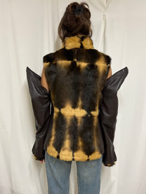 Deconstructed fur jacket