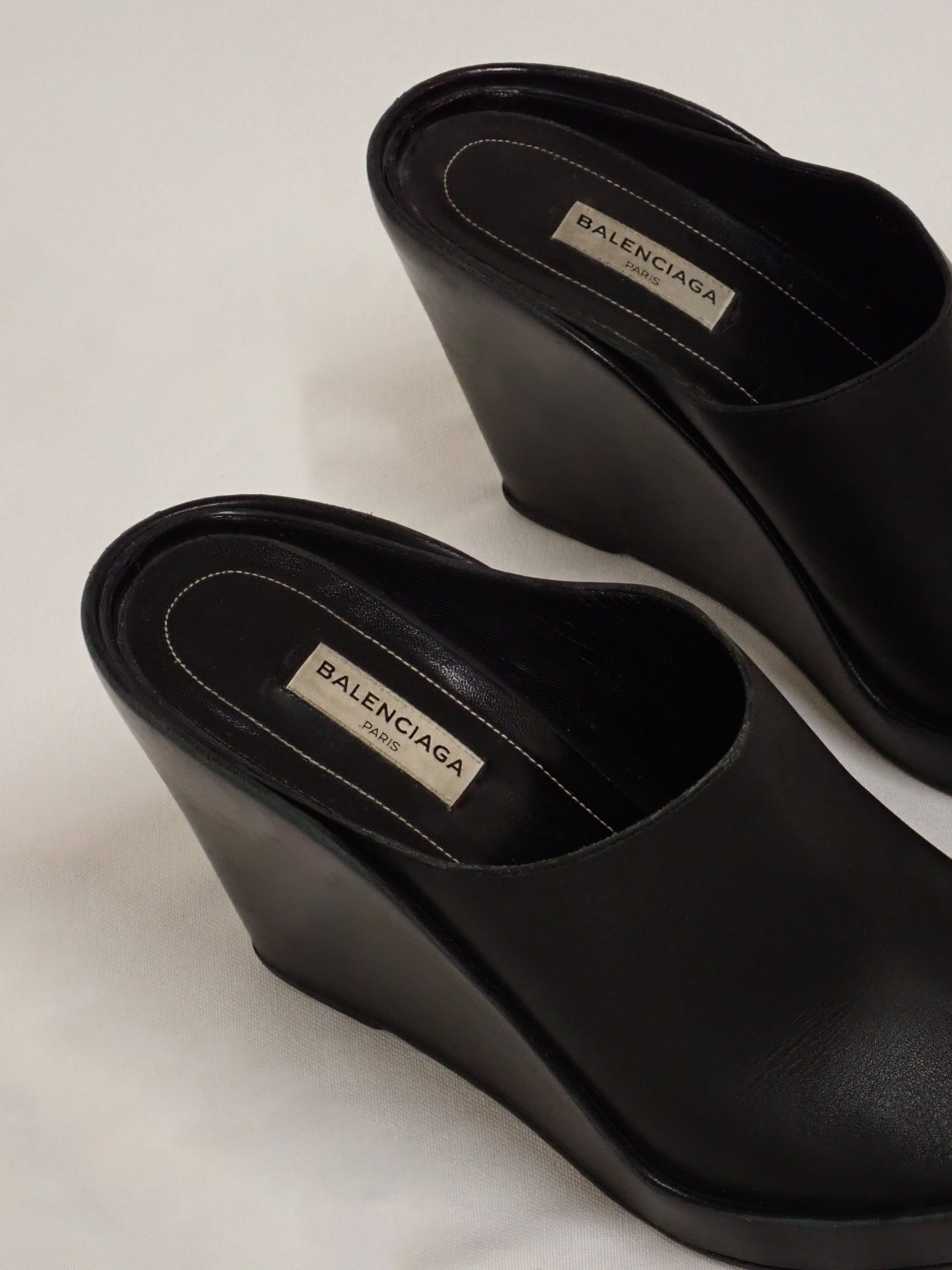Balenciaga open tow wedges