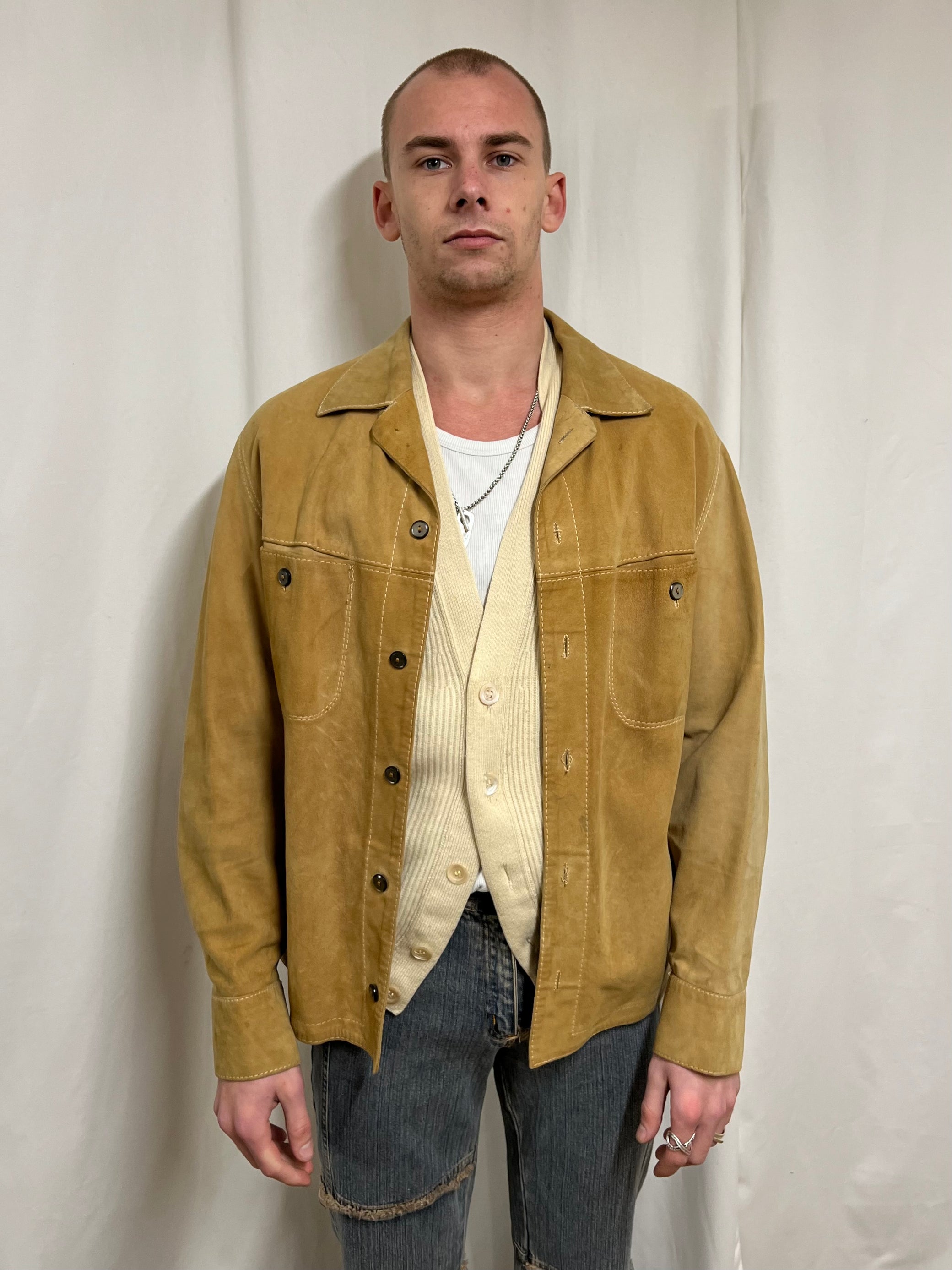 Suede overshirt