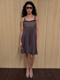 Pleated mini dress