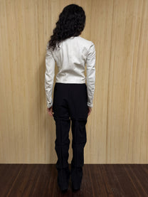 Ruched technical trousers