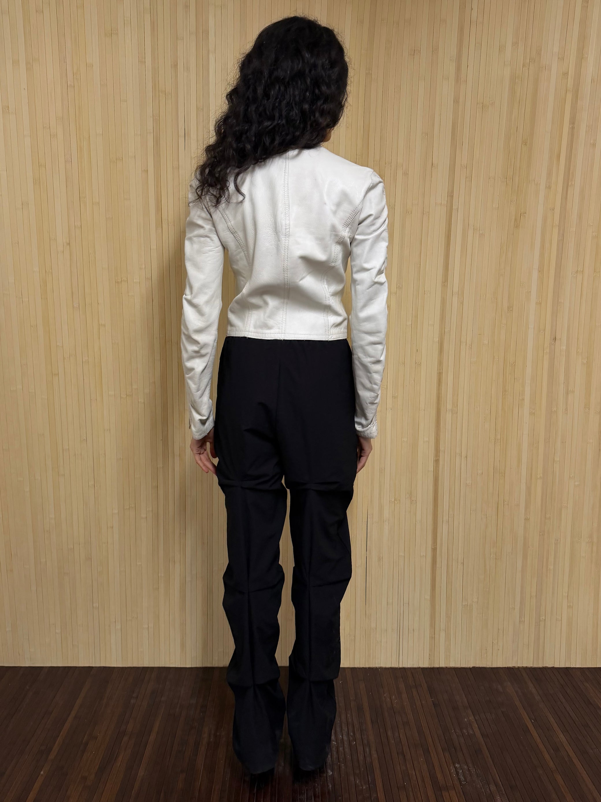 Ruched technical trousers
