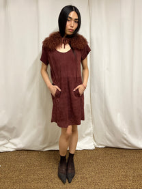 Suede mini dress