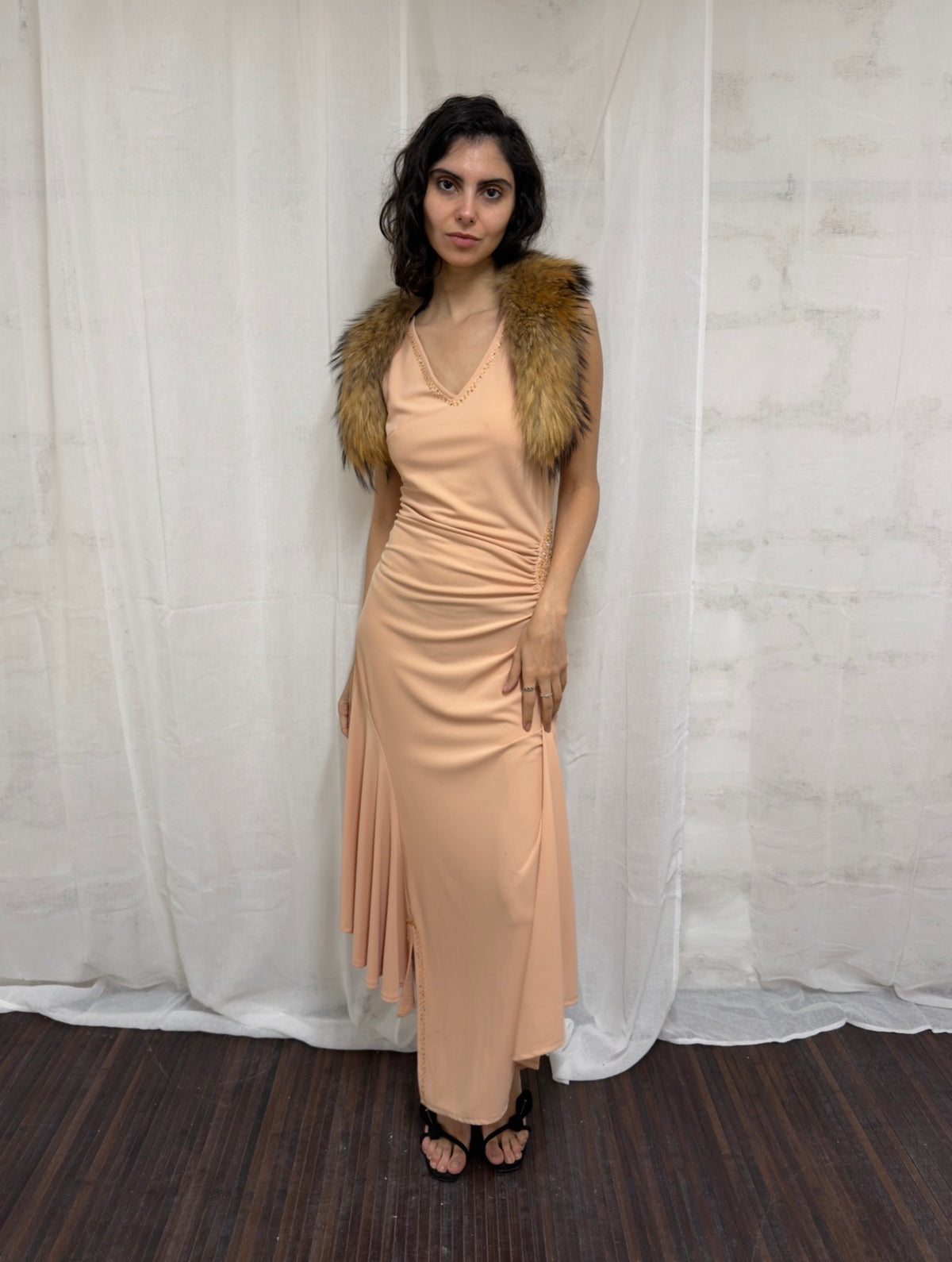 Beaded jersey dress