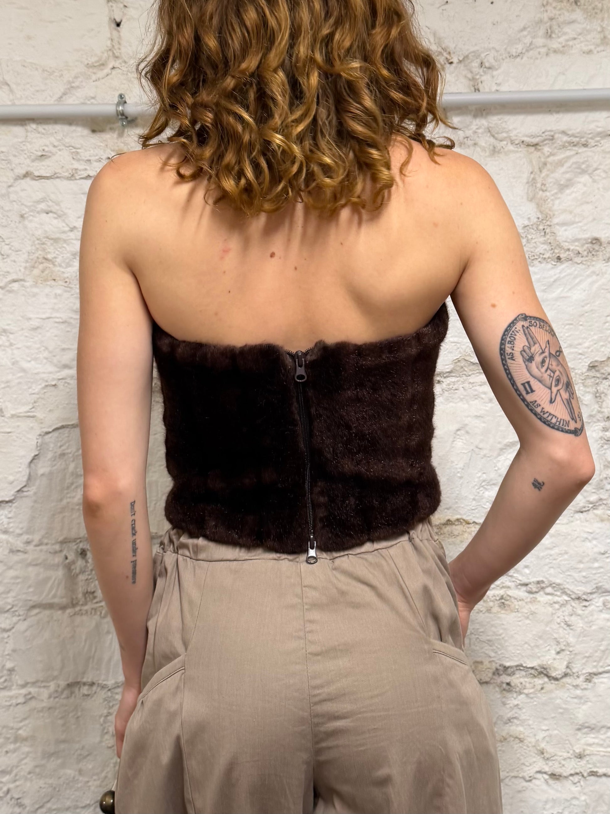 Faux fur top