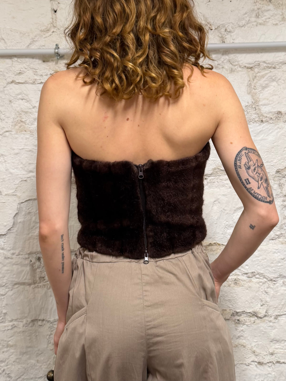 Faux fur top