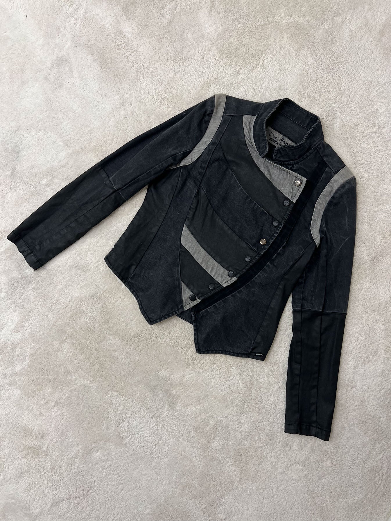 Asymmetric denim jacket