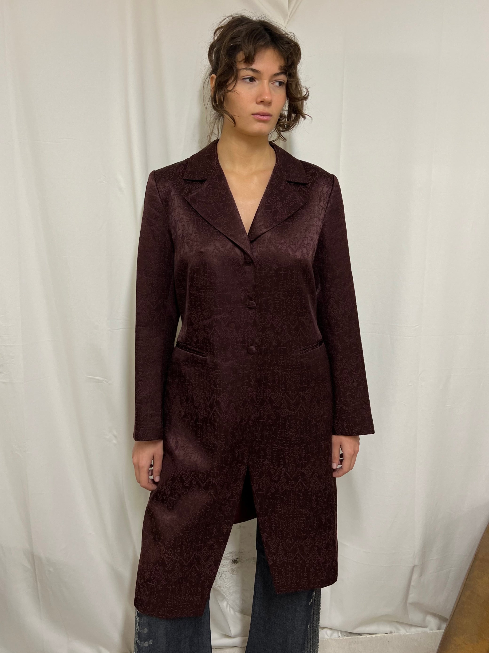 Satin evening jacket