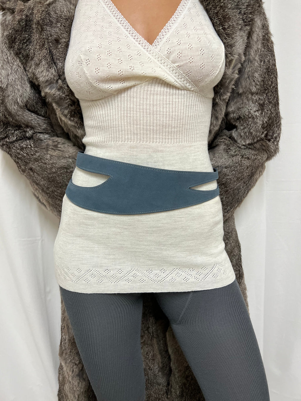 Suede belt