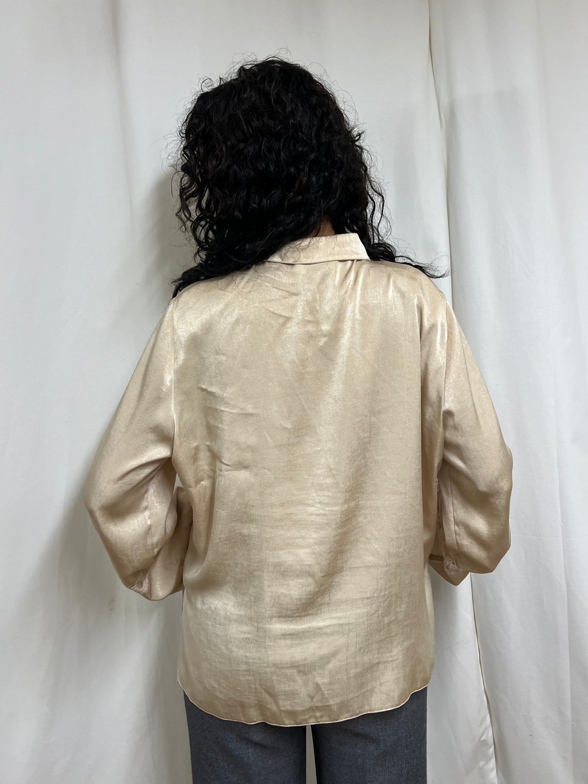 Satin lace shirt