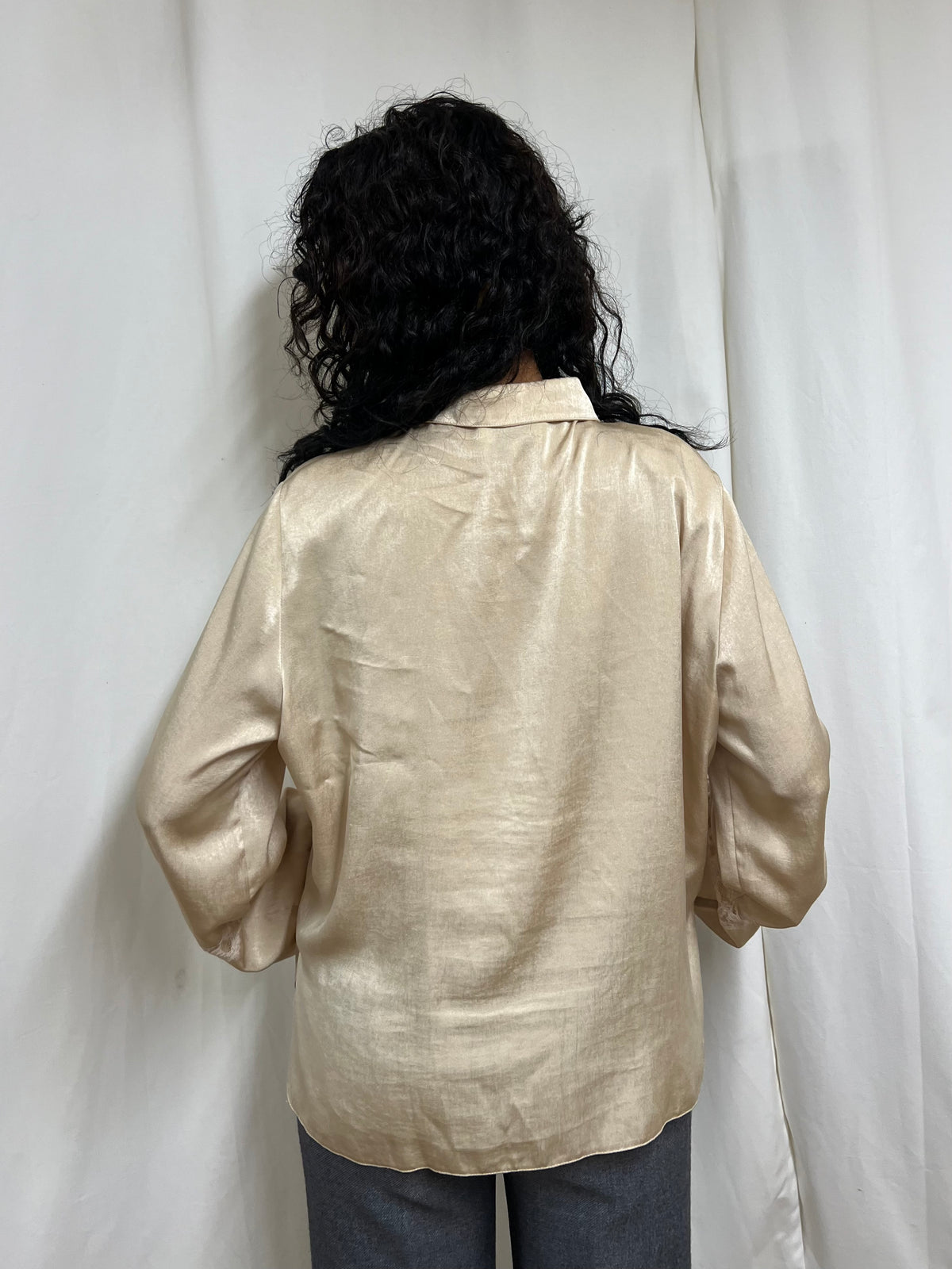 Satin lace shirt