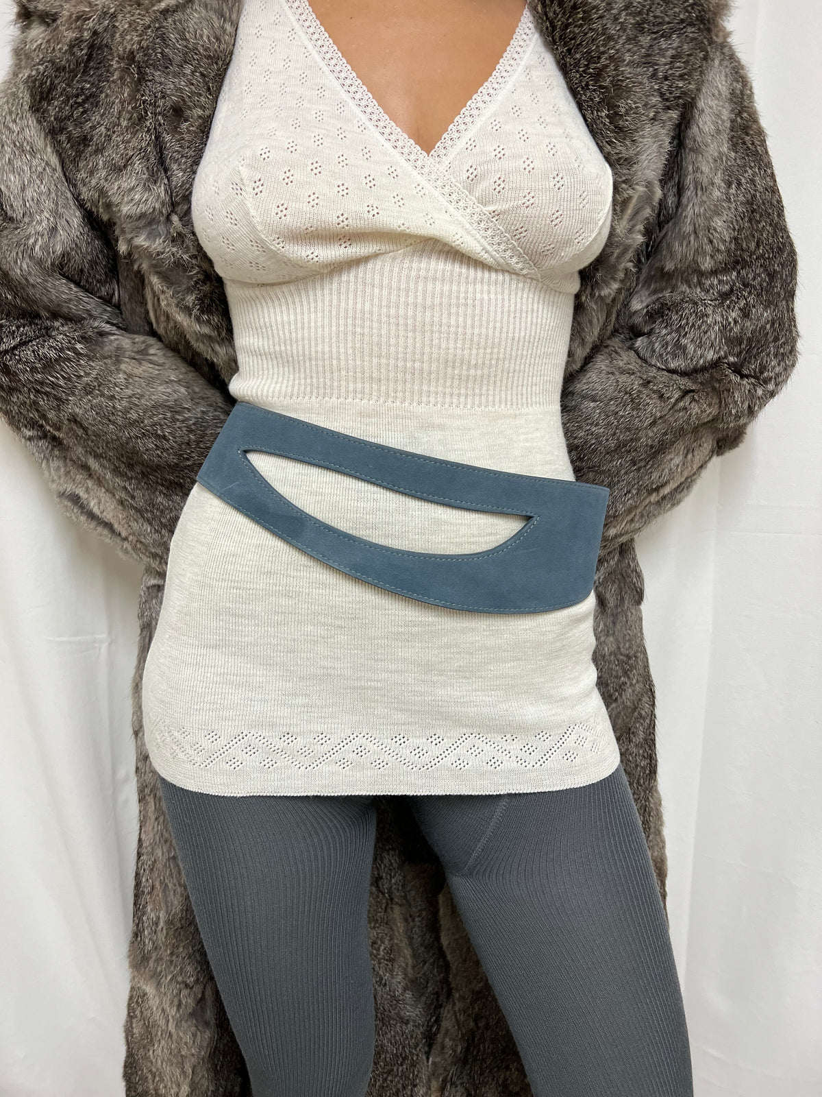 Suede belt