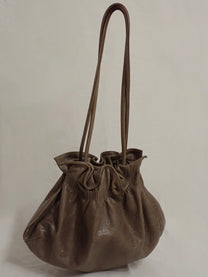 Ruched leather bag