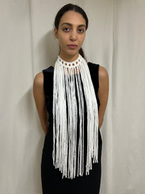 Fringed necklace