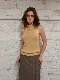Halter neck knit top