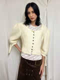 Puffer sleeves cardigan