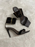 Pony hair sandals