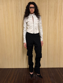 Ruched technical trousers