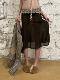 See through midi skirt