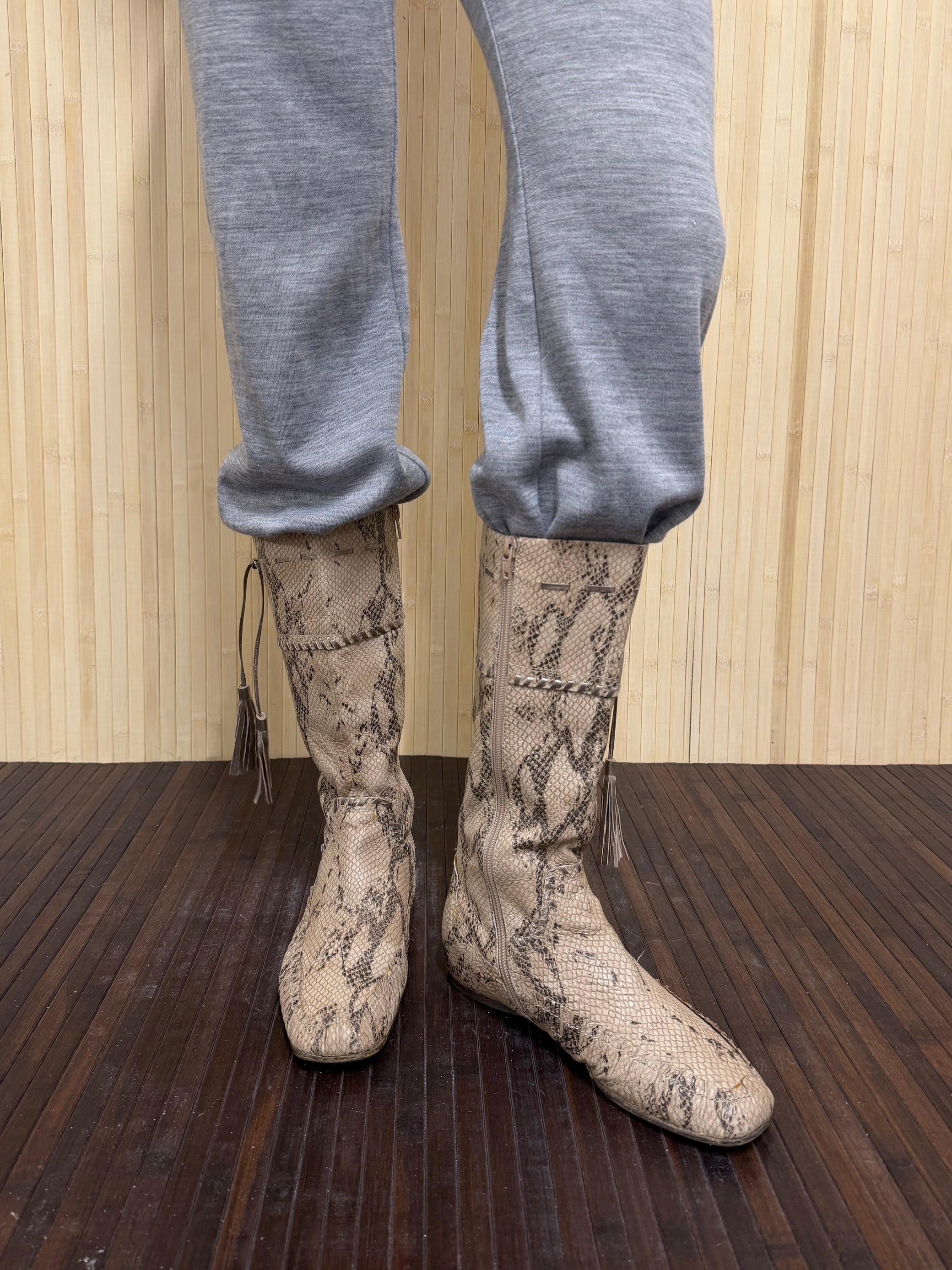 Snakeskin boots