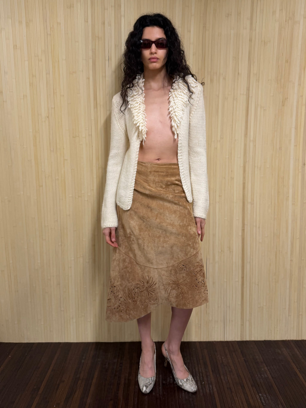 Wool blend cardigan
