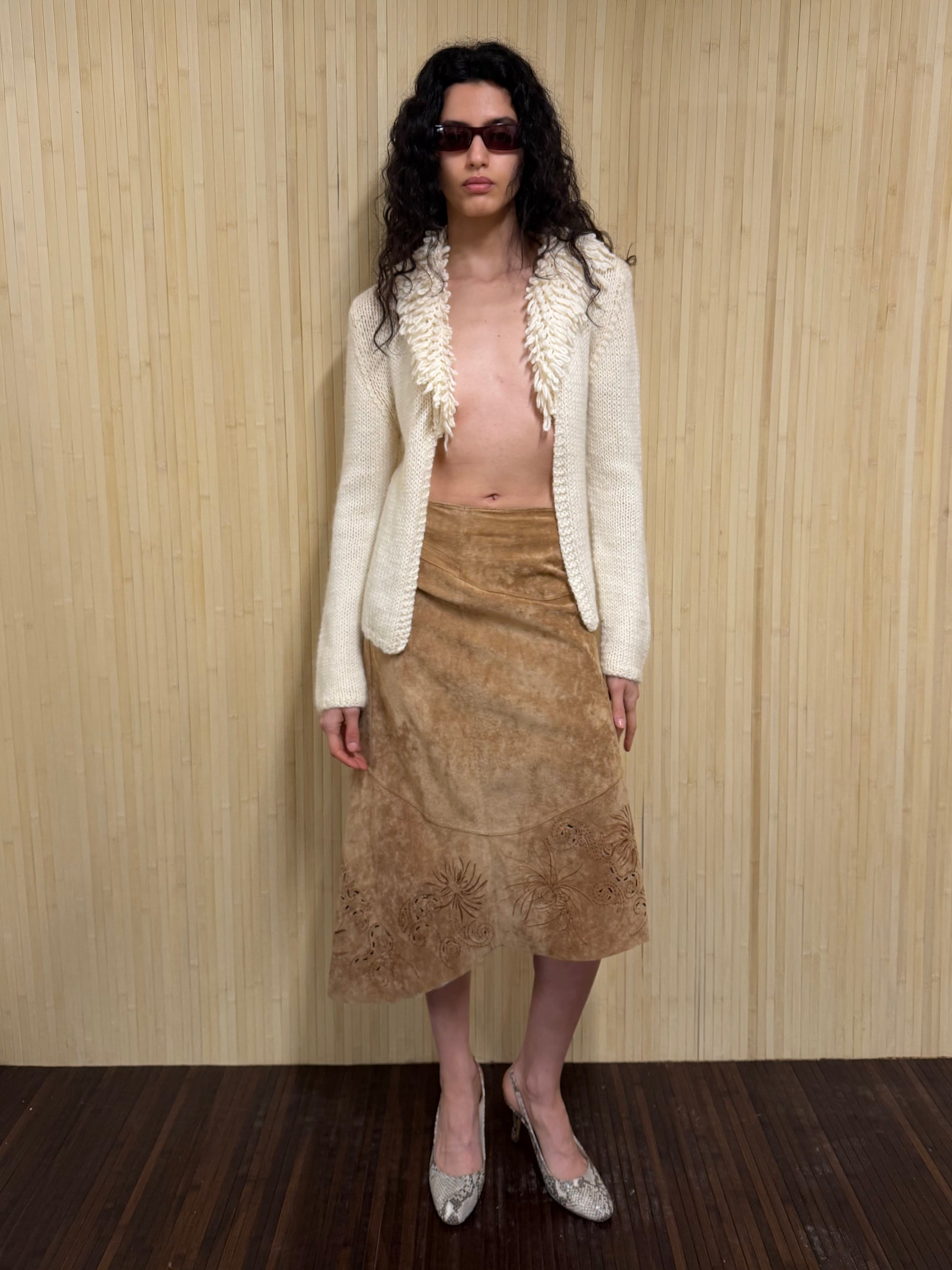 Wool blend cardigan